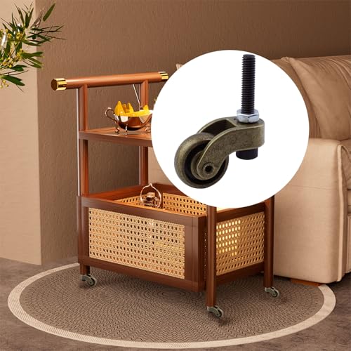 Small Brass Caster Wheels, 360 Degree Rotation, 1 Inch-4Pcs - style: Bronze