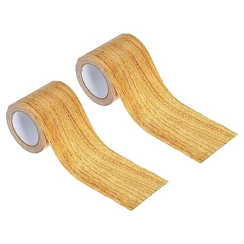 PATIKIL Wood Grain Repair Tape 2.2" X30', Self Adhesive Realistic Textured Repair Tape Patch for Floor Door Table Cabinets Desk, Natural Oak - color: Natural Oak, size: 2.2" x 30'