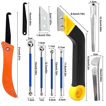 14pcs Grout Removal Tool kit, Grout Saw with Replacement Blades