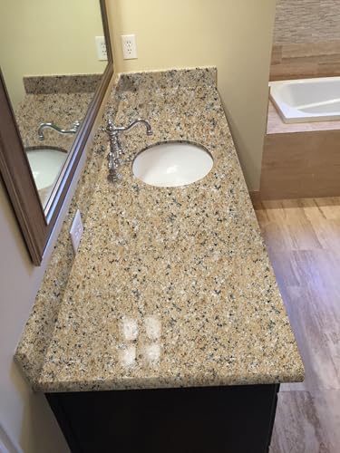 GloryTik Brown Marble Contact Paper Self Adhesive Film Peel and Stick Wallpaper 17.7''X236'' Granite Look Glossy Surface Paper Thicken Waterproof for Kitchen Countertop Bathroom Counter Decor Vinyl - size: 17.7" x 236"