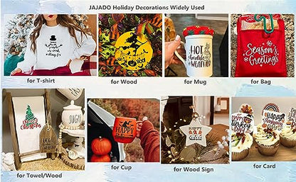 JAJADO Chalk Paste Paint for Christmas Stencils Set 20 Pcs, Winter Silk Screen Reusable Adhesive Print Xmas Mesh Transfers for Craft on Wood DIY T-Shirt Gift Card - color: Christmas Paint Set