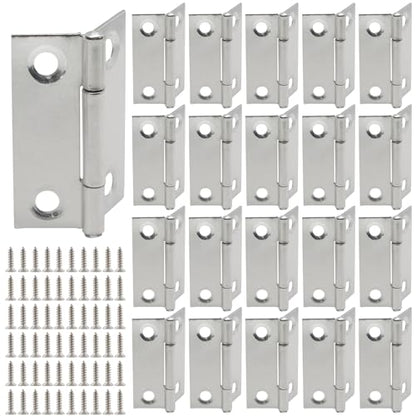 Luomorgo 1.5 Inch Mini Hinges, Stainless Steel Butt Hinges, 20 Pack - size: 1.5 Inch