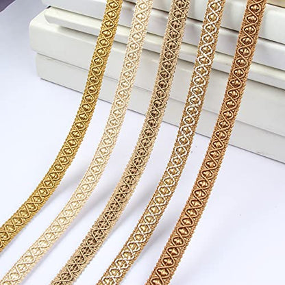Gimp Braid Trim, 10 Yards 0.59 Inch Fabric Trim, Gold - color: Gold, size: 10yard