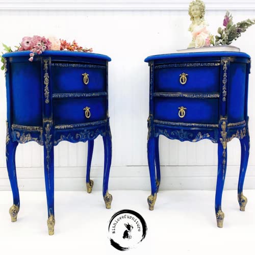 Dixie Belle Paint Company Chalk Mineral Paint - Cobalt Blue (8oz) - color: Cobalt Blue, size: 8 Fl Oz (Pack of 1)