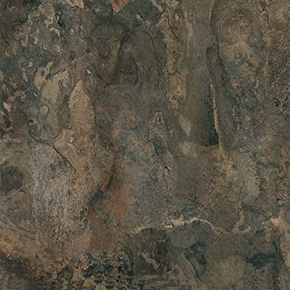 Nexus Self Adhesive 12-Inch Vinyl Floor Tiles, 20 Tiles, 12 x 12 in - color: Dark Slate Marble, style: Marble look
