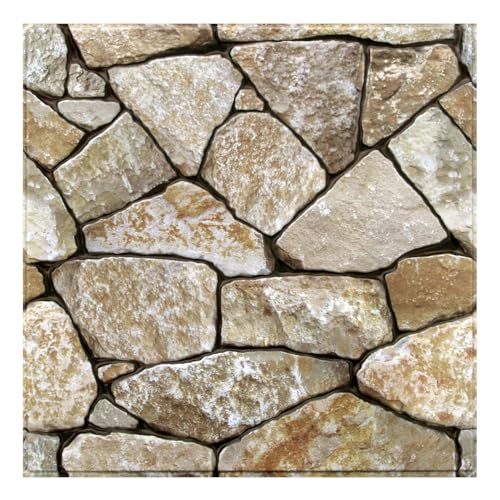 3D Peel and Stick Faux Stone Wall Panels 11.8" x 11.8" 10-Pack - color: Stone-SM-X