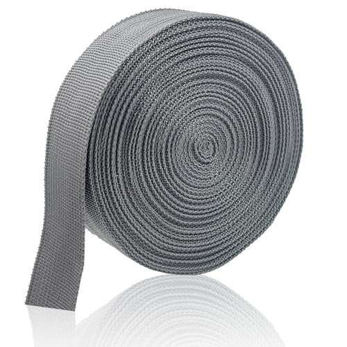ZHFMILY 1 1/2 inch Polyprorylene Webbing Straps 12 Yards - color: Dark Gray