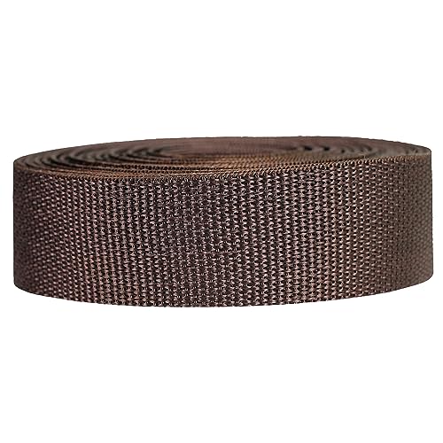 Strapworks Lightweight Polypropylene Webbing - Poly Strapping for Outdoor DIY Gear Repair, Pet Collars, Crafts – 1.5 Inch by 10, 25, or 50 Yards, Over 20 Colors - color: Brown, size: 1.5" x 10 yard