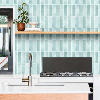 Peel and Stick Tile，New Upgrade Thicker Design Self Adhesive 12" x 12" Large Premium Peel and Stick Backsplash for Kitchen (Mint Green). - color: Mint Green