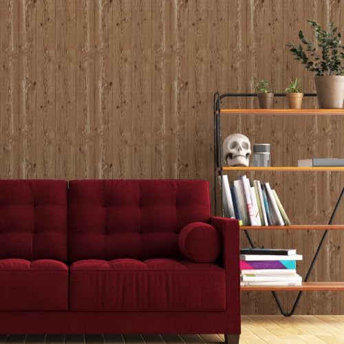 SOON AFTER Texture Wood Peel and Stick Wallpaper, Size 15.7"x236"/Roll - color: Texture JF014, size: 15.7" x 236"