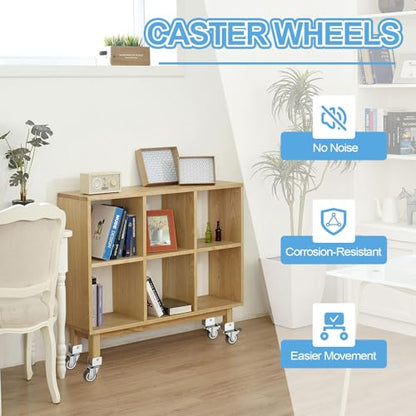 PATIKIL 1 Inch Caster Wheels, 4 Pcs Swivel Casters with 0.7" U Bracket Opening 55 Lb Capacity Per Caster for Furniture Office Chairs Carts and Cabinets, Brown - size: 1", style: with 0.7" U Bracket