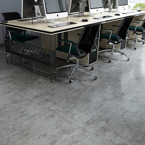 Peel and Stick Floor Tile 12 x 12 Inch Self Adhesive Marble Vinyl Flooring - color: Mottled Ash Grey