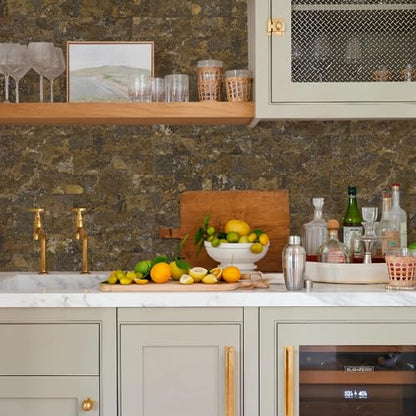 Vamos Tile 100-Pack Peel and Stick Backsplash Tile, 3" x 6" PVC Subway Tile - color: Rust Slate