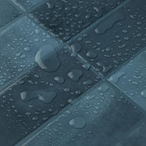 Alwayspon 12×12inch×10Pcs 2.5mm Thick Version Deep Blue Marble Style 3D Vinyl Backsplash Tiles, Self-Adhesive Peel and Stick Wall Tile Stickers Stick on Subway Tiles for Kitchen Bathroom Wall - color: Deep Blue