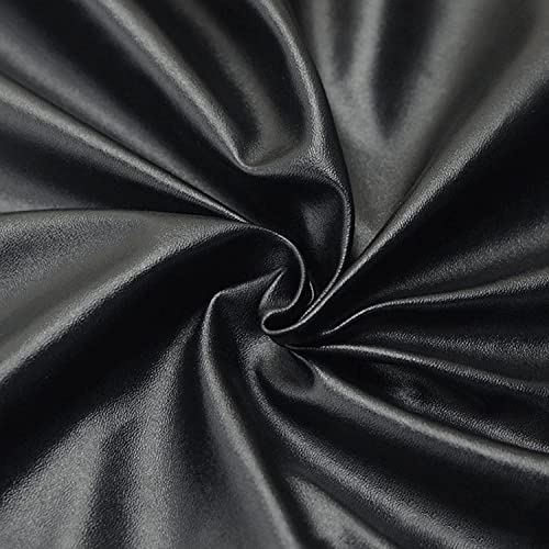 Butarfe Faux Leather Sheets 2 Yards 54" x 72 "Black Vinyl Fabric Upholstery 1.0mm Thick Soft PU Leather Synthetic Material by the Yard for Sofa Bags Chairs Car Seats DIY Sewing (Pebbled Pattern) - color: Pebbled Pattern Black, size: 2Yards
