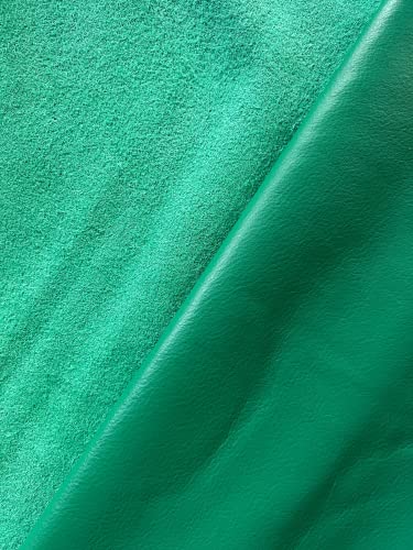 Natural Grain Cowhide Leather Skins (Kelly Green, 20 Square Feet (Full Side)) - color: Kelly Green, size: 20 Square Feet (full side)