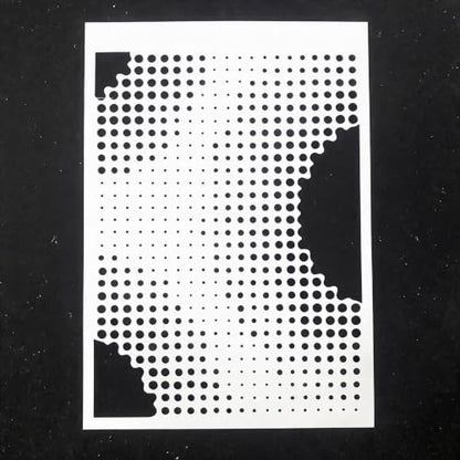 TIAMECH A4 Reusable Gradient Dot Grid Stencil for Painting - color: Gradient Dot Grid