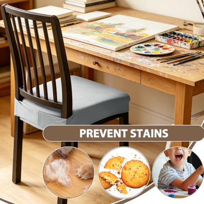FUANGUI Dining Chair Covers Set of 2, Kitchen Chair Seat Covers - color: 04