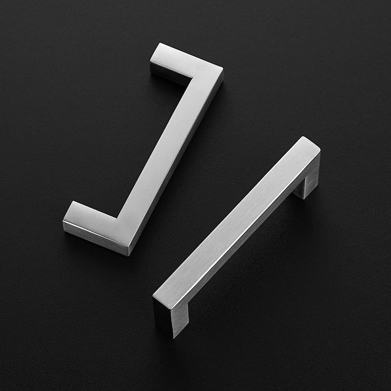 Ravinte Brushed Nickel Cabinet Handles Cabinet Pulls 3-1/2 Inch CC, 10 Pack - color: Brushed Nickel, size: 3-1/2 Inch Hole Center