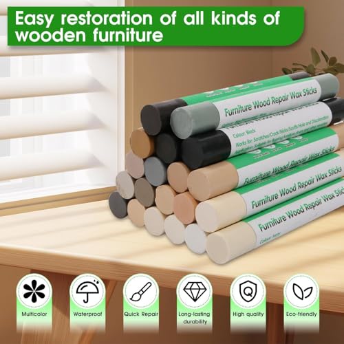 Furniture Markers Touch Up, 20 Colors Wood Filler Sticks- Mixed Series - color: Mixed Series