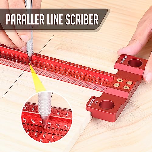 Precision Woodworking T Square 24inch, Reference Square for Layout & Setup - style: 24 inch