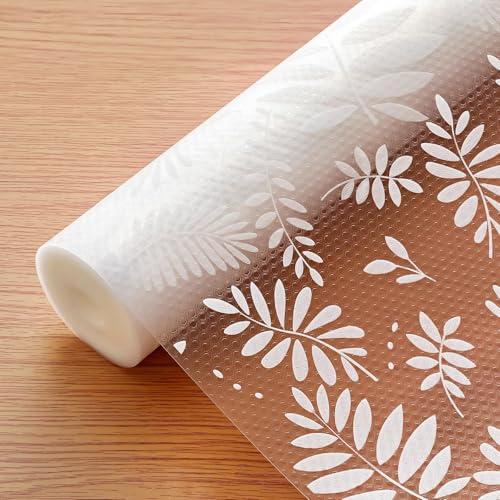 Cooyes Shelf and Drawer Liners for Kitchen Cabinets, Non Adhesive Liner - color: Antique White, size: 11.8"W x 118"L