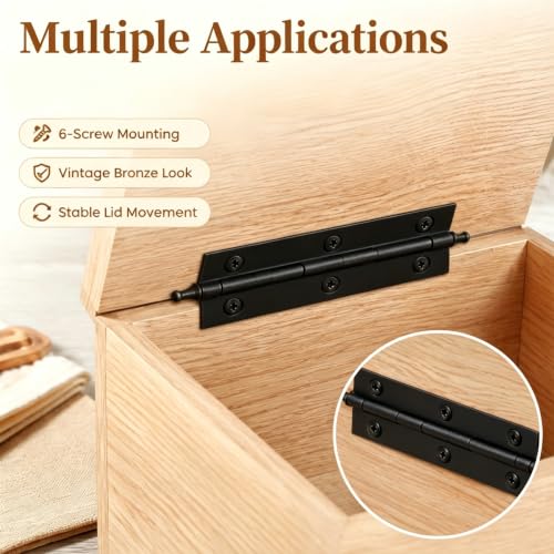 3 Inch Folding Butt Hinges, Brushed Bronze, 2Pcs - color: Matte Black, size: 3 Inches