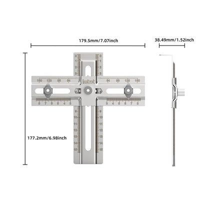 Imbot Cabinet Handle Jig, Drawer Pull Knob Template, Cabinet Hardware Jig - color: Stainless Steel