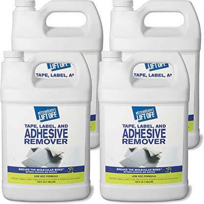 Lift Off Tape, Label & Adhesive Remover, 1 Gallon, 40801 (Pack of 4) - size: 128 Fl Oz (Pack of 4)