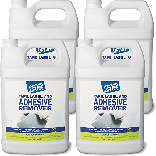 Lift Off Tape, Label & Adhesive Remover, 1 Gallon, 40801 (Pack of 4) - size: 128 Fl Oz (Pack of 4)