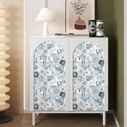 Nukofal Floral Peel and Stick Wallpaper Boho Contact Paper 16.9inx118.1in - size: 16.9inch x 118.1inch