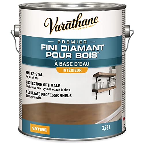 1 gal Rust-Oleum Brands 200231 Crystal Clear Varathane, Diamond Water-Based Interior Polyurethane, Satin