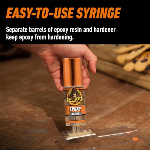 Gorilla 2 Part Epoxy, Incredibly Strong Bonding, 5 Minute Set, 0.85 oz