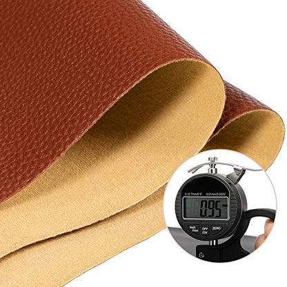 TORRAMI Soft Faux Leather Fabric, 2 Yards 54 x 72 in, Brown PU Leather - color: Brown, size: 2 Yards (54 x 72 inch)