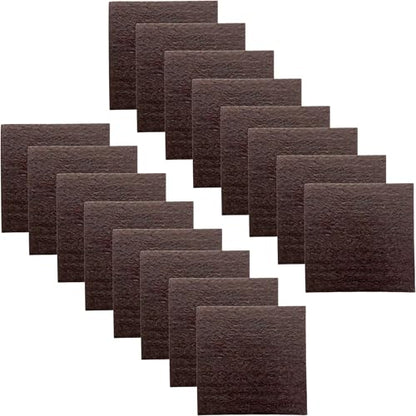 16PCS 3.5” Square Felt Furniture Pads, Self Adhesive Cuttable Chair Leg Pads Anti Scratch Floor Protectors for Hardwood Laminated Tile Cabinet Surface Protector, Brown - size: 3.5 INCH