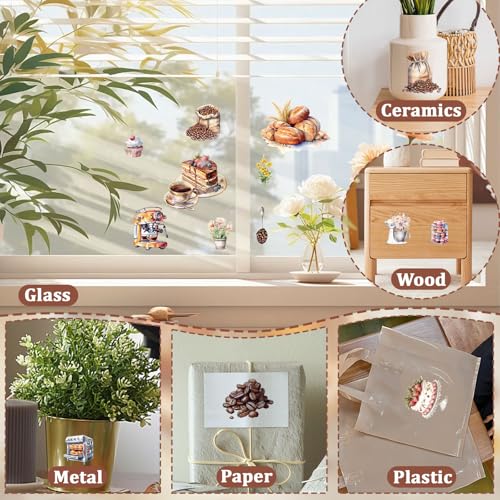 WANDIC 3 Sheets Baking Rub on Transfer Stickers Cake Decals Waterproof Stickers Furniture Decals,15 * 30cm - color: Baking