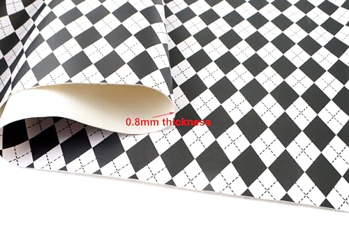 Wento Soft Faux Leather Rolls 15” x 54” Rhombus PU Leather Sheets Roll Very Suitable for Leather Crafts,Covers，Holster,Wallet - color: Rhombus