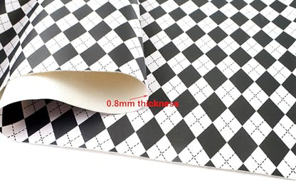Wento Soft Faux Leather Rolls 15” x 54” Rhombus PU Leather Sheets Roll Very Suitable for Leather Crafts,Covers，Holster,Wallet - color: Rhombus
