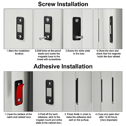 Cabinet Magnetic Catch Jiayi 6 Pack Ultra Thin Cabinet Door Magnets Stick on Drawer Magnets Cabinet Latch Magnetic Closures for Cabinets Kitchen Closet Door Closing Magnetic Door Catch Closer - size: Ultra Thin-6 Pack