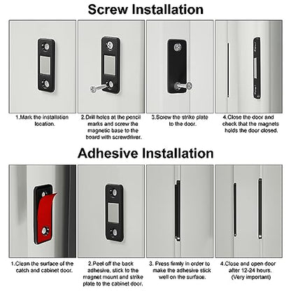 Cabinet Magnetic Catch Jiayi 6 Pack Ultra Thin Cabinet Door Magnets Stick on Drawer Magnets Cabinet Latch Magnetic Closures for Cabinets Kitchen Closet Door Closing Magnetic Door Catch Closer - size: Ultra Thin-6 Pack