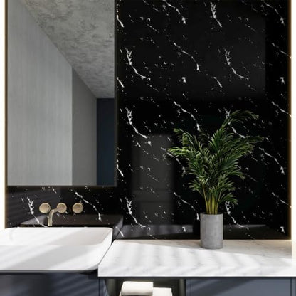 Black Marble Contact Paper for Countertops 15.7"x118" - color: Black, size: 15.7" x 118"