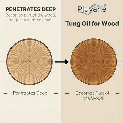 Pure Tung Oil 35oz –Wood Finish for Medium Projects - size: 35oz