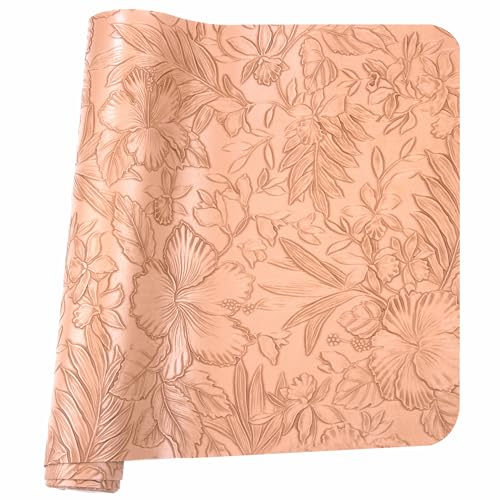 HGUAN Embossed Faux Leather Sheets 12"X52"(30cm X 133cm),Faux Leather Very Suitable for Making DIY Bow,Leather Earrings Sewing Crafts Projects (Camel Color) - color: Camel Color