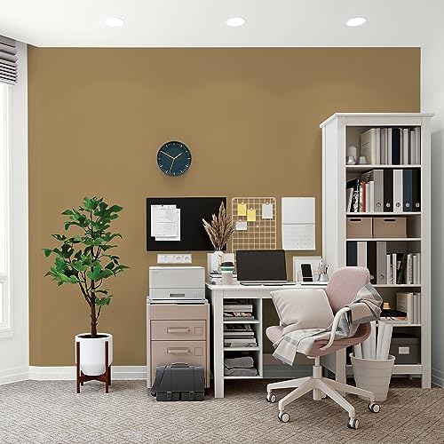 Glidden Total Interior Wall Paint & Primer All-in-One, Timber Beam/Yellow, Flat, 1 Gallon - color: Timber Beam, size: 128 Fl Oz (Pack of 1)