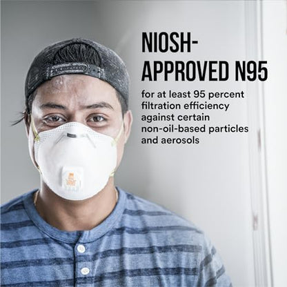 3M 8511 Paint Sanding N95 Cool Flow Valved Respirator, 2-Pack