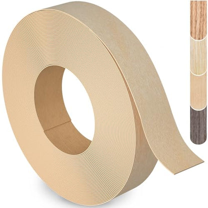 Birch Edge Banding, 3/4 inch x 50ft roll of Veneer Edge Banding Pre-glued Flexible, Wood Tape Banding for Cabinet Repair - color: Birch, size: 3/4"x 50ft