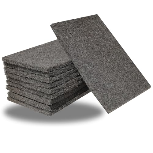 Tonmp 10 Pack 6 x 9 Inch 800 Grit General Purpose Scuff Pads for Scuffing, Scouring, Sanding, Paint Primer Prep Adhesion Scratch - Surface Preparation Automotive Car Auto Body Woodworking (Grey) - color: Grey -800 Grit