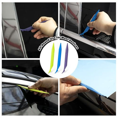 Gomake ‌3PCS Double Edge Vinyl Wrap Tucking Tool Kit - Professional Dual-Head Car Wrapping Tools for Smooth Edges & Remove Bubble
