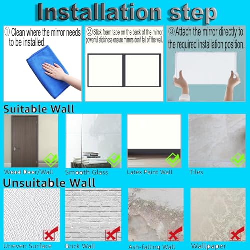 Peel and Stick Beveled Mirror Glass Tile.2.5x1 Inch Mirror Backsplash Tiles. Cute Mirror Strip Tile for Kitchen, Bathroom Wall.32 Pcs - size: 2.5x1 inch ( 32 Pack )