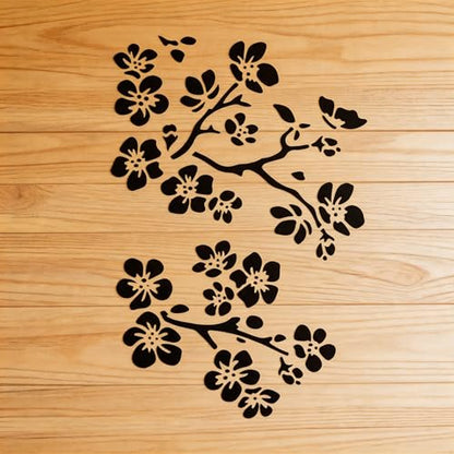 TIAMECH A4 Reusable Cherry Blossom Stencil for Painting - style: Cherry Blossom Twig